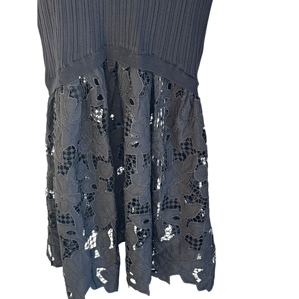 SAYLOR Rhiannon Dress in Black Small New Womens Midi knit - Picture 6 of 15